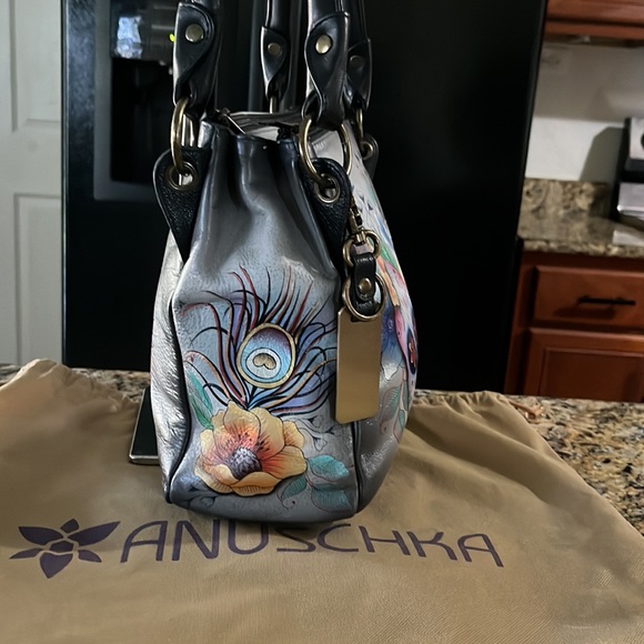 Anuschka hand painted 100% too grain leather satchel - Picture 5 of 9